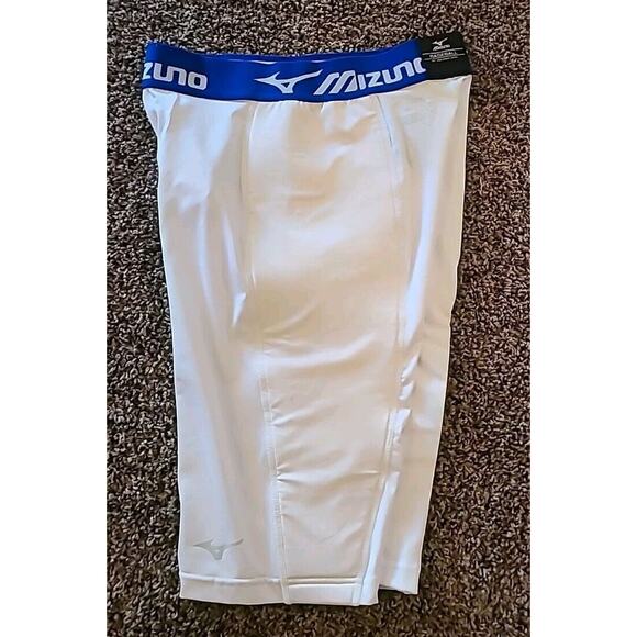 Mizuno Mens Elite Sliding Shorts Performance Padded Sliders White LARGE - Picture 6 of 9